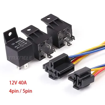 

5Pcs/set JD1914 JD1912 Waterproof Automotive Relay Car Relay 12V 40A 4Pin 5Pin 1NO 1NC Relay Auto Relay with Socket Universal