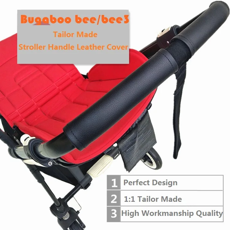 

1:1 Tailor Made Baby Stroller Handle Accessories Leather Protective Case Cover For Handrail fit Bugaboo bee/bee 3 Pram Armrest