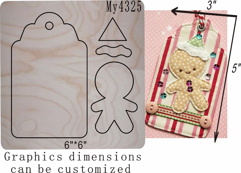 

Christmas Ornament -MY4325 steel wooden dies cutting dies for scrapbooking Thickness/15.8mm/