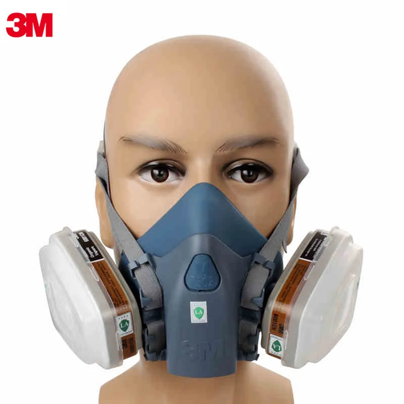 10 in 1 3M 7502 Decoration Paint Spraying Chemical Gas Industrial Dust Pesticide Formaldehyde Silica Gel Gas Mask Goggles