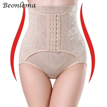 

Beonlema High Waist Women Shapewear Plus Size Panties Body Shaper Tummy Slimming Thigh Shaper Butt Lifter Modeling Strap 3XL