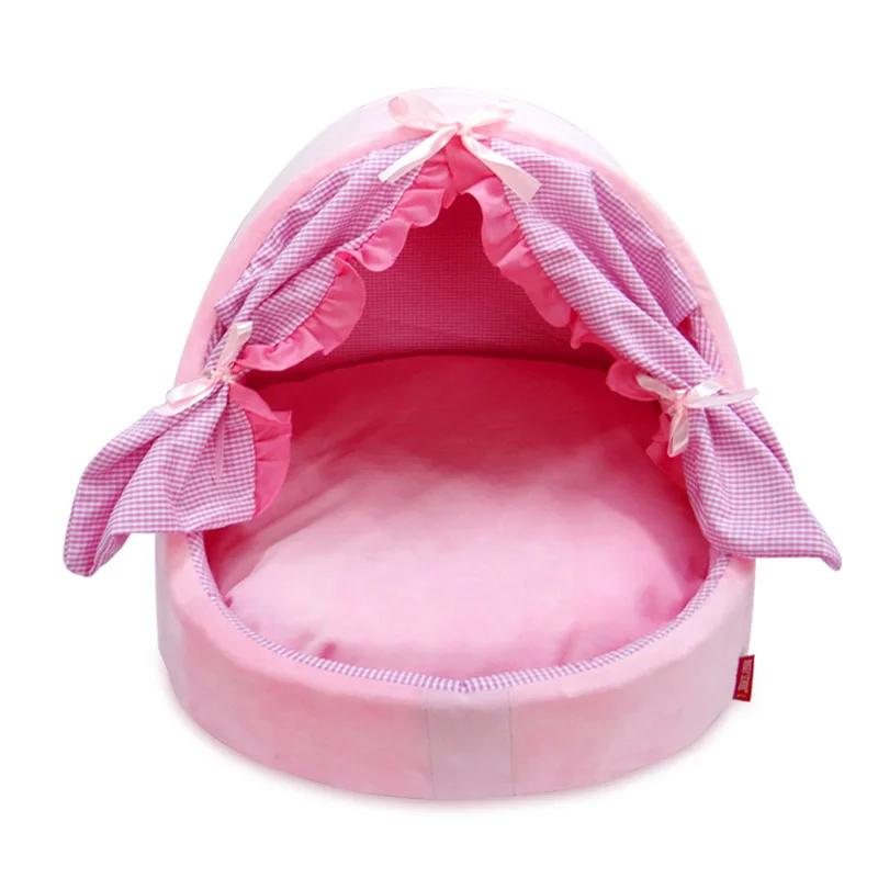 

2018 New Puppy Dog Lovely House Princess Cute Bed Soft Comfortable Suitable Cat Dog Bed Top Quality Small dog Bed