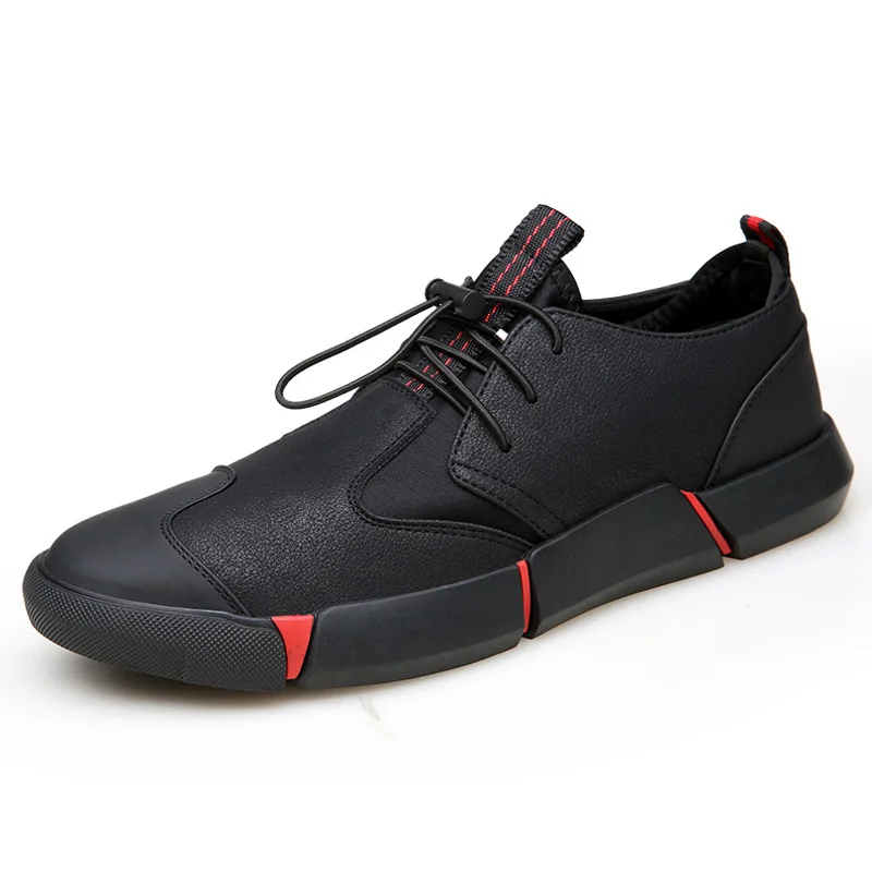 

Men New Fashion Sneakers Breathable Men Casual Shoes Men All Black Lace-up Flats Spring Footwear Male Comfort Non-slip Shoes