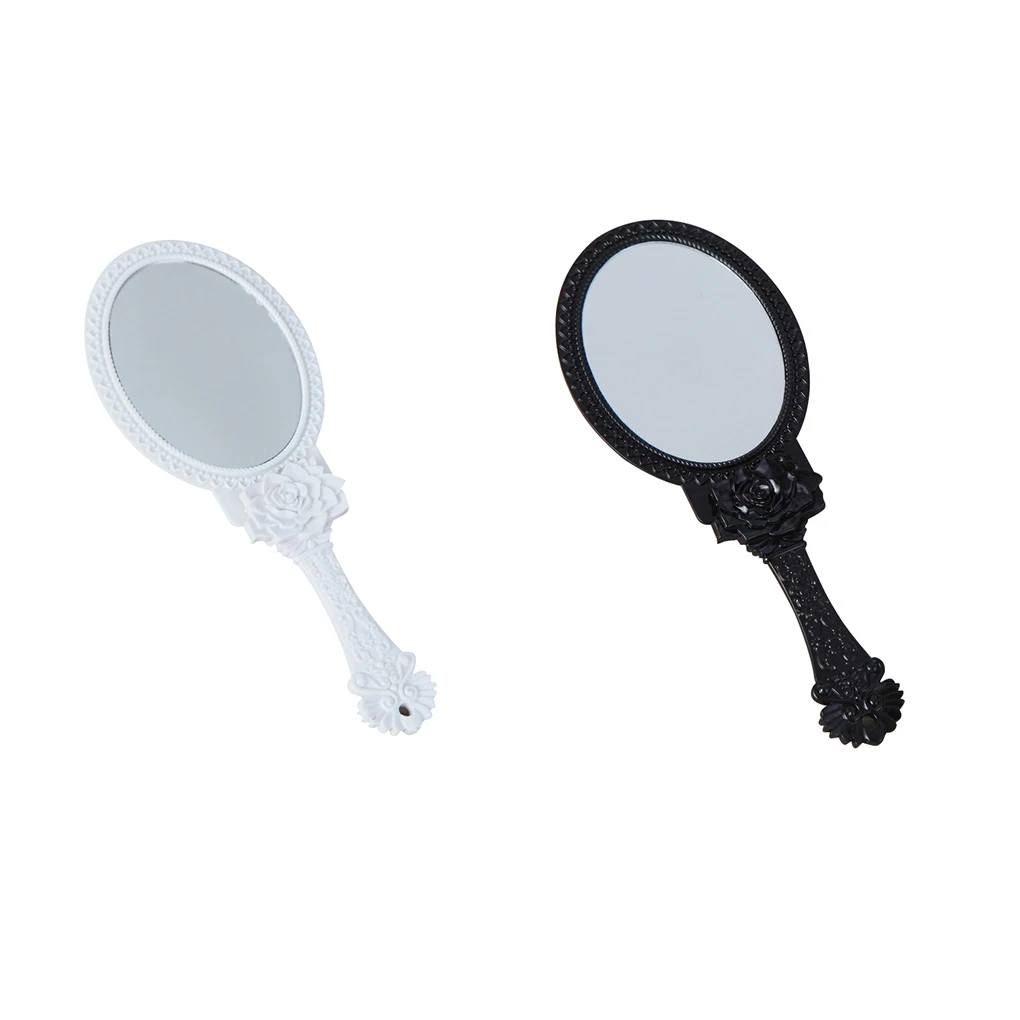 

New Arrival 2 color Single Side Foldable Handle Cosmetic Makeup Mirrors Round Shaped Mirror