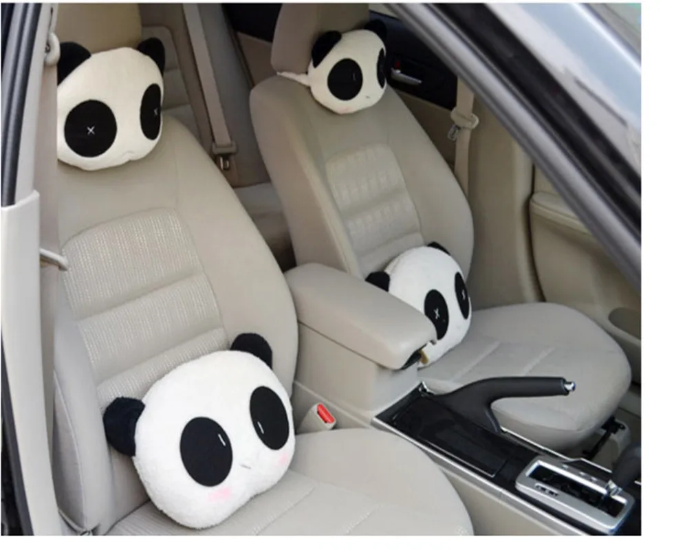 

Urijk 1Pc Car Seat Covers Neckpillow Car Interior Accessories Universal Car Styling Headrest Car Pillows Lovely Panda Pattern