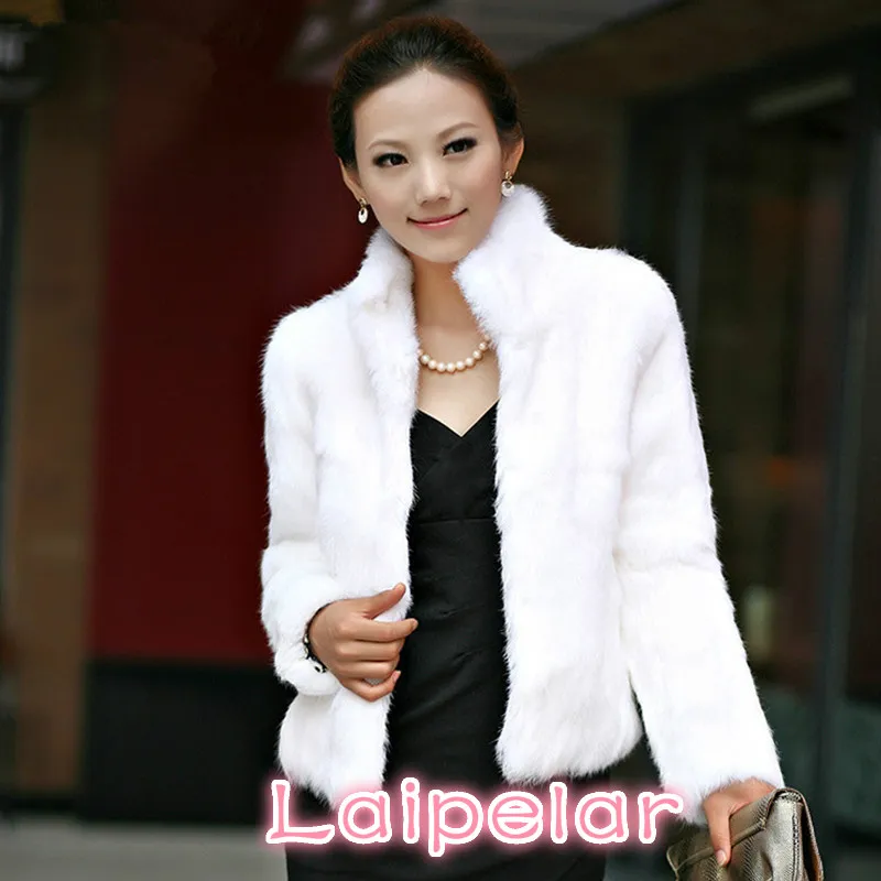 womens white faux fur coat