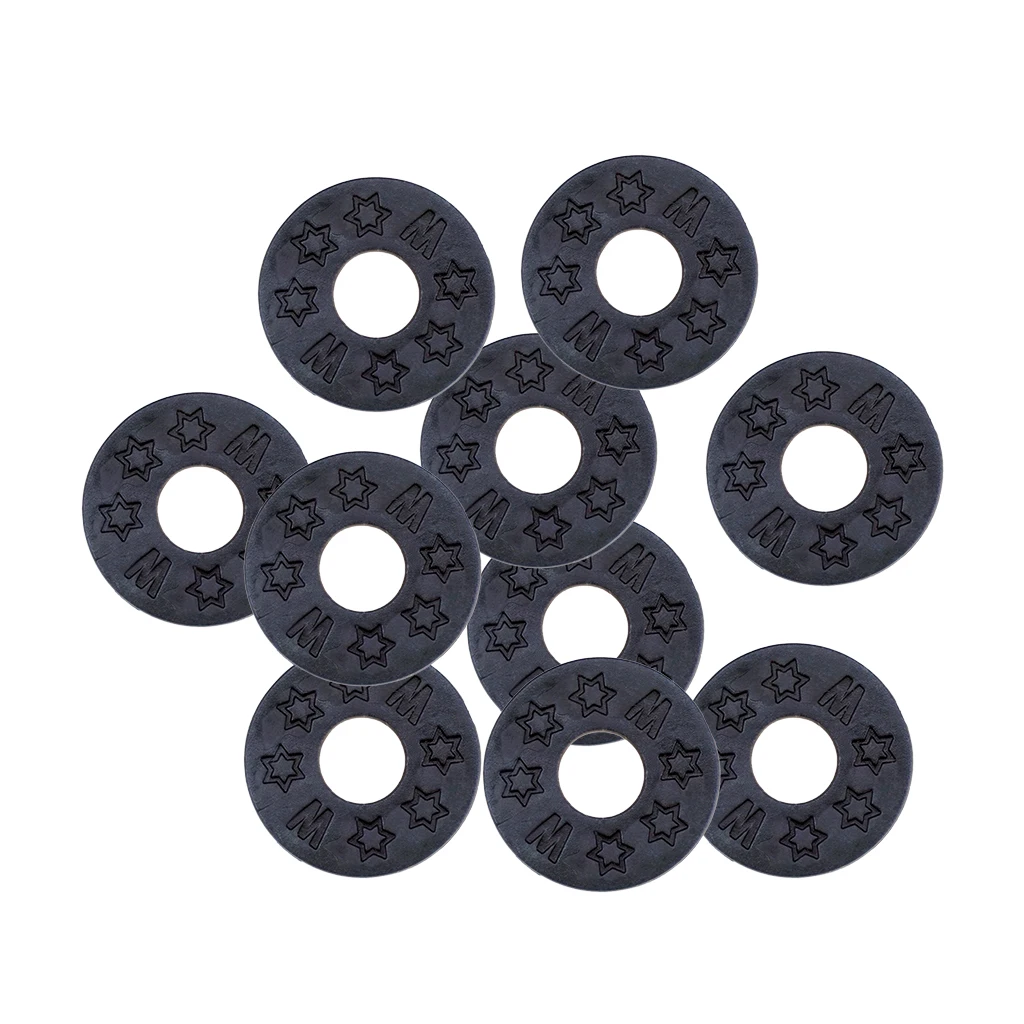 10 Pieces Acoustic Electric Guitar Bass Strap Block Rubber Safety Strap Lock Washer Gasket Cushion