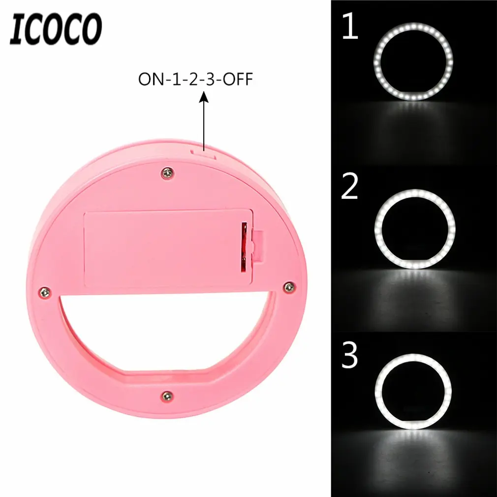 ICOCO 3 режима 36 светодио дный s мобильный телефон Selfie свет клип на светодио дный кольцо вспышка Камера фотографии телефон свет для Iphone samsung
