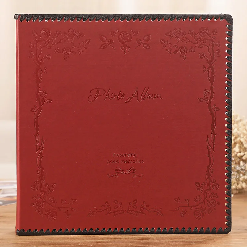 

High-grade PU Leather Photo Album Hand-made Edge Self-adhesive Retro Photo Album Adhesive Film Album This Creative Gift