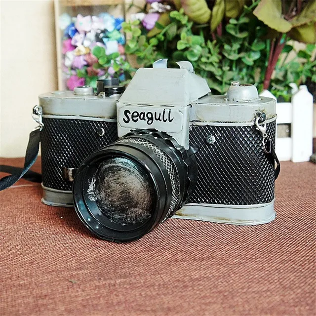 Vintage Camera Model Retro Metal Crafts Old Shooting Props Vintage Camera Model Retro Metal Crafts Old Shooting Props Studio Ornaments Gifts Bar Restaurant Desktop
