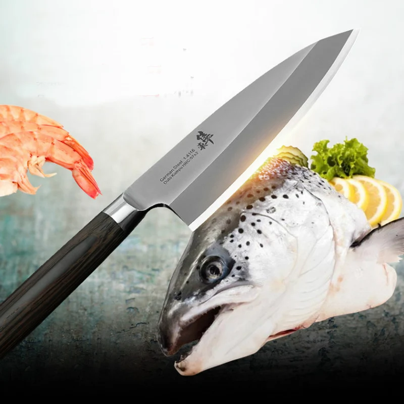 2017 Free Shipping YILang stainless steel kitchen knife salmon sashimi raw fish fillet chef knife cooking knives Sashayed gift