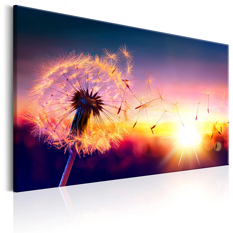 

DIY Framed Canvas Painting Dandelion Leaves Nordic Posters and Prints Art Canvas Painting Modern Home Decor Wall Pictures