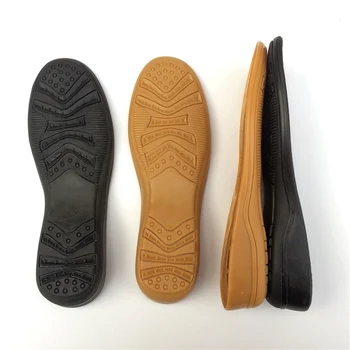 

Women's casual sole plastic leather sole flat with single shoes black yellow round head sole