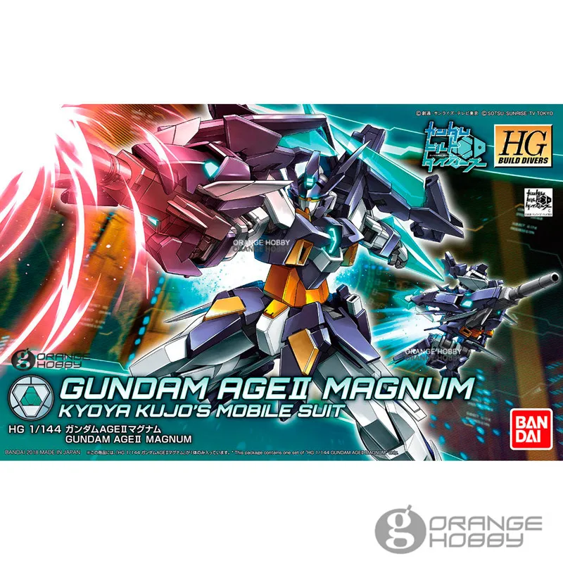 Мобильный костюм OHS Bandai HG Build Divers 001 1/144 Gundam AGE II Magnum Kyoya Kujo комплекты моделей|Наборы