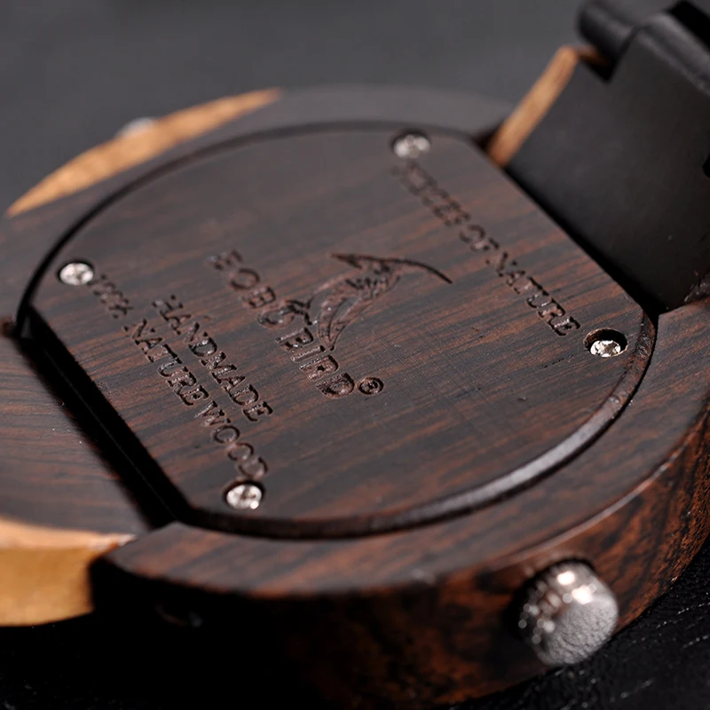 BOBO BIRD Luxury Men Watch Couple Watches Two Different Time Zone Display with Special Color New Design reloj mujer C-R10