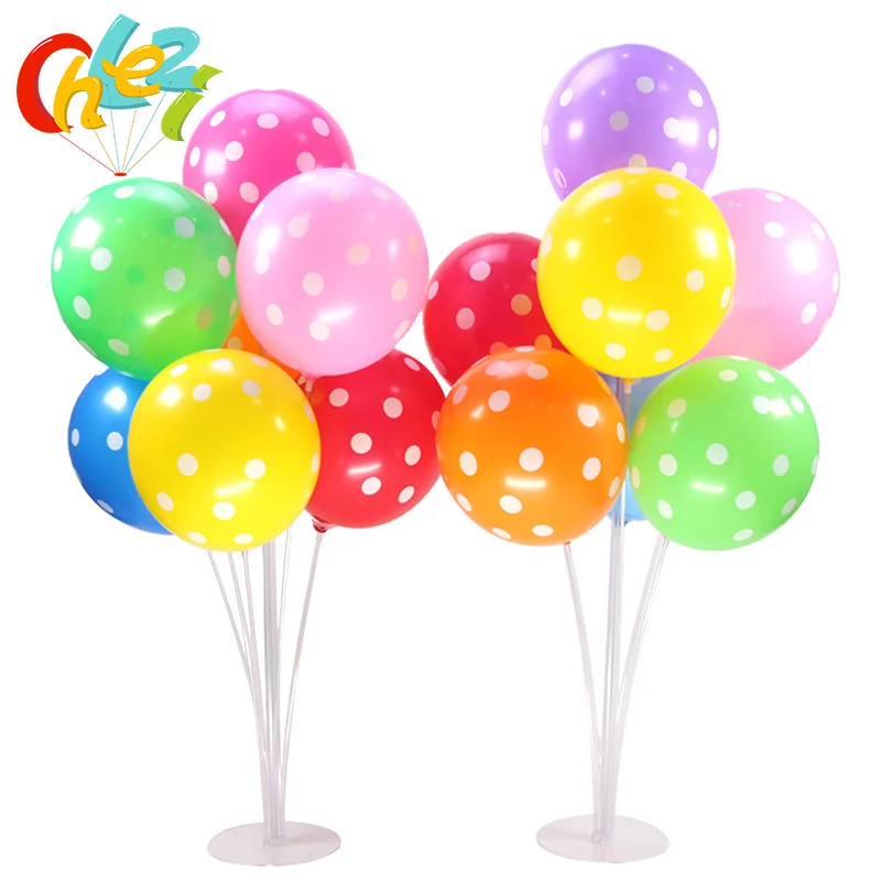 

11 Tubes Balloons Holder Column Stand Clear Plastic Balloon Stick Birthday Party Decoration Kid Birthday Wedding Balloons Decor