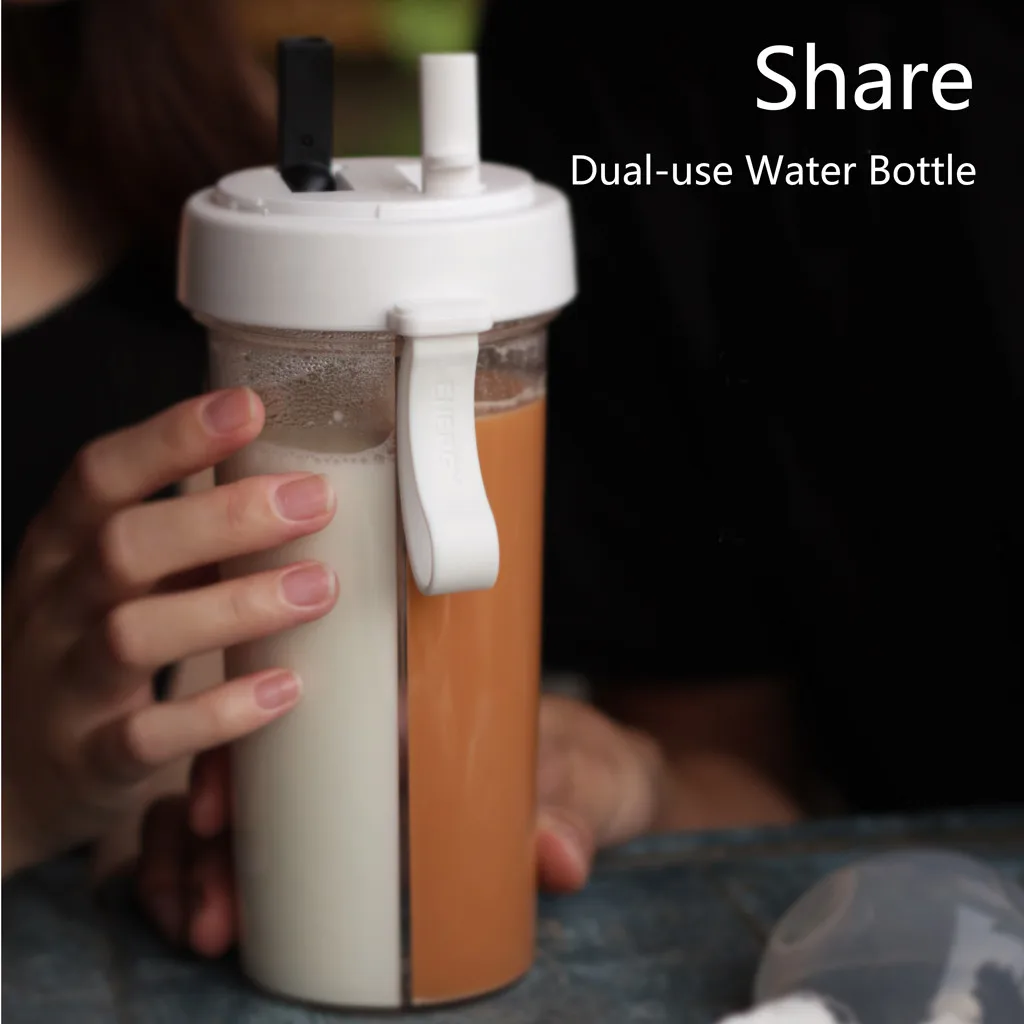 

HSU 2019 Hot Sale Cup Portable Outdoor Travel Creative Dual-use Water Bottle Drinking Cup Leak Proof