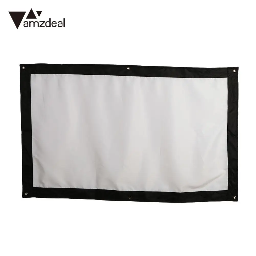 Portable Projector Curtain Projection Screen Office Wedding Outdoor