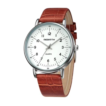

REBIRTH Watch Luxury Business Ladies Wrist watches Genuine Leather Quartz Watches Fashion Female Watch Relogio Feminino saat