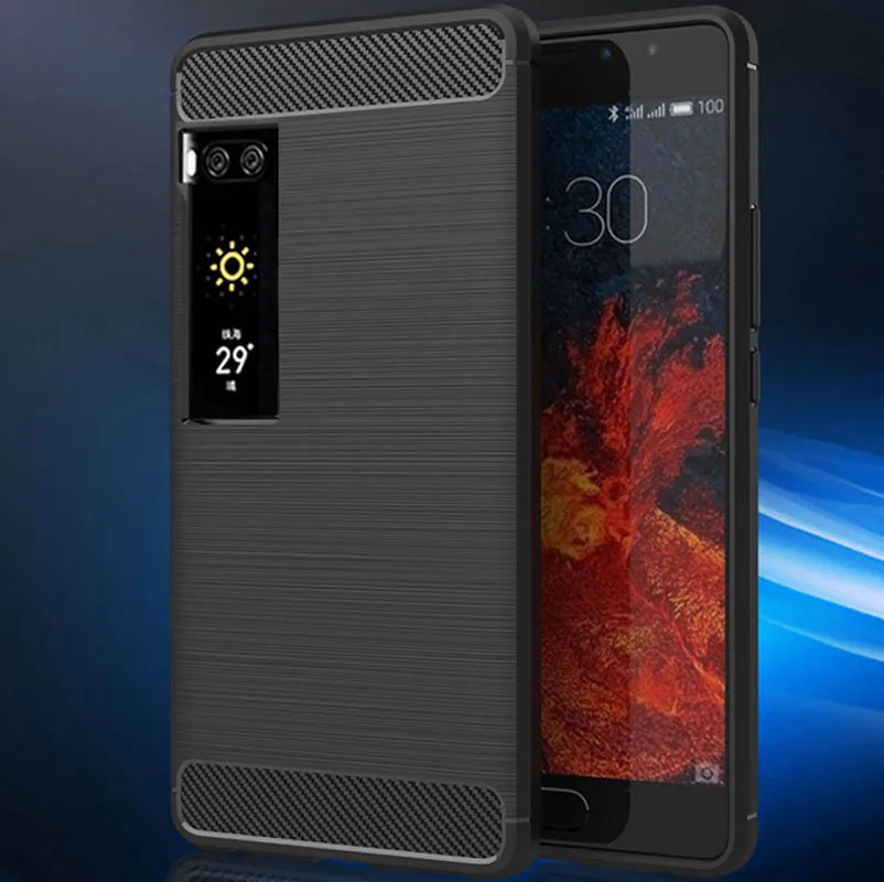 Для Meizu pro7 чехол углерода Волокно Телефон Чехол Мода для телефона Pro 7 задняя