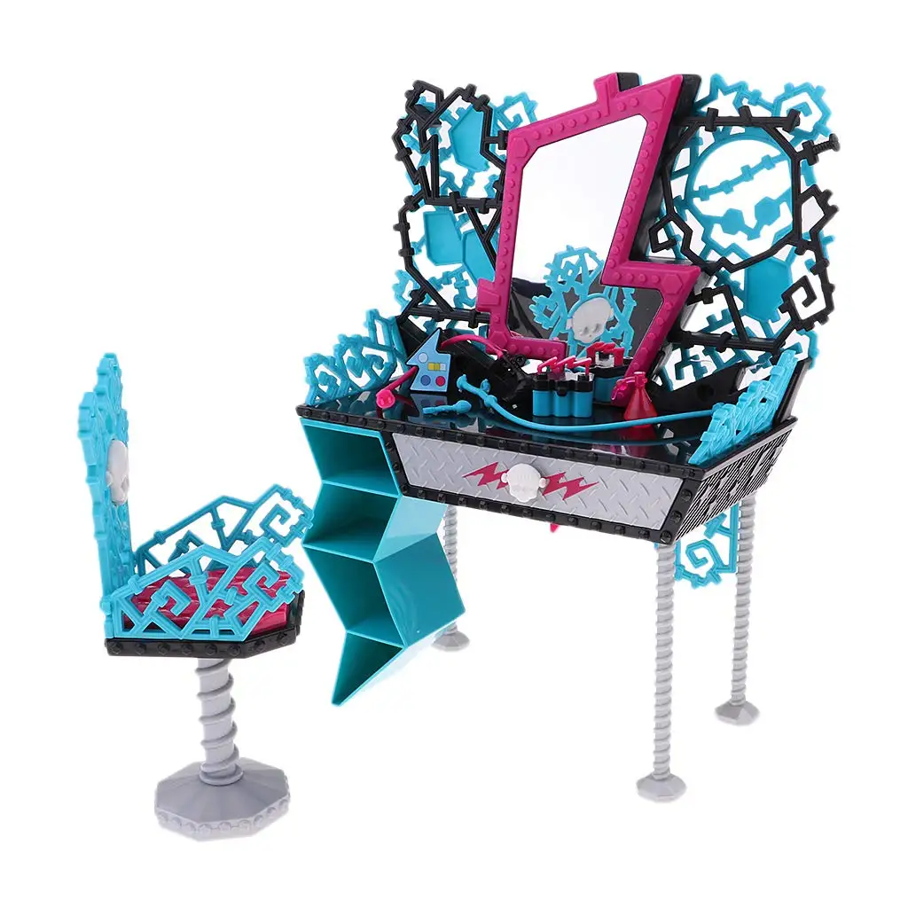 30cm Girl Fashion Doll Bedroom Funiture Set Dressing Table Chair for 1/6 Dolls Accessory Decoration Children Kids Toys Gift 30cm Girl Fashion Doll Bedroom Funiture Set Dressing Table Chair for 1/6 Dolls Accessory Decoration Children Kids Toys Gift