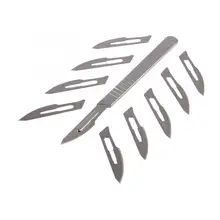 Нескользящий металлический нож для скальпеля набор инструментов для резки гравюра ножи+ 10 шт. лезвия мобильный телефон PCB DIY ремонт ручные инструменты