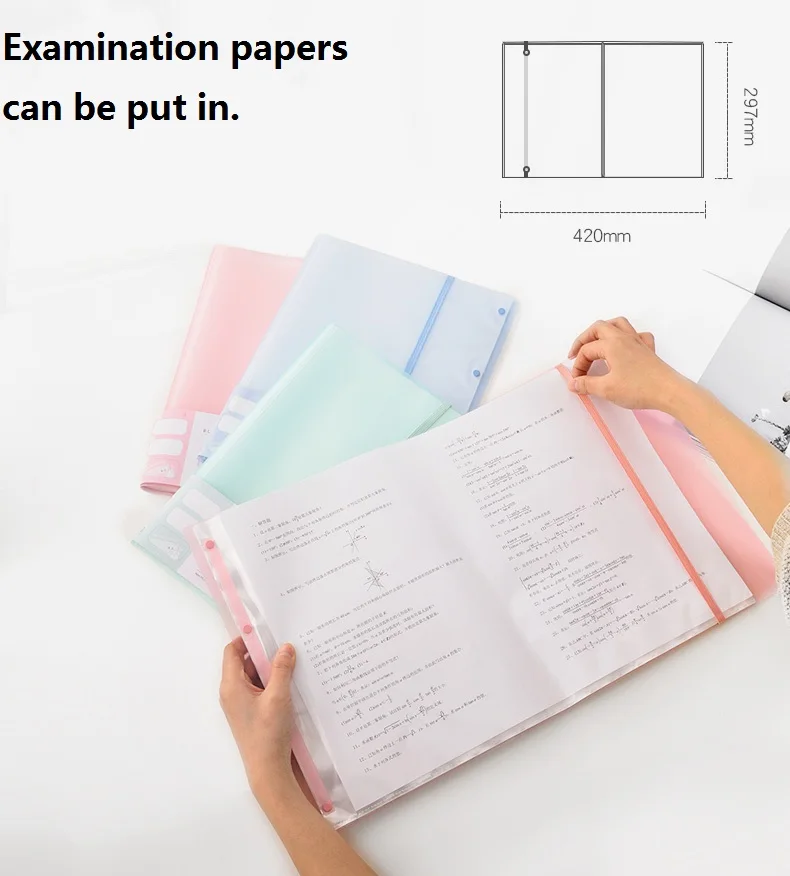 Большой Размеры A3 30 40 карманов папка для документов экспертизы Бумага ясно книги подачи продуктов Школа Офис гастроном 72478