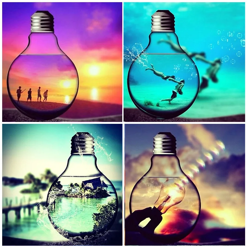 

5D Diamond Painting Bottle Landscape Full Round Drill Embroidery Animal DIY Home Decoration Mosaic Crystal Cross Stitch Handmade