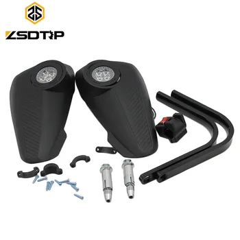 

ZSDTRP Universal Handguards Motorcycle Hand Guards with Led Singnal Lights Scooter Pit Bike ATV Motocross