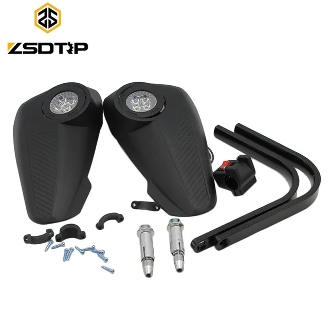 US $22.21 ZSDTRP Universal Handguards Motorcycle Hand Guards with Led Singnal Lights Scooter Pit Bike ATV Mot