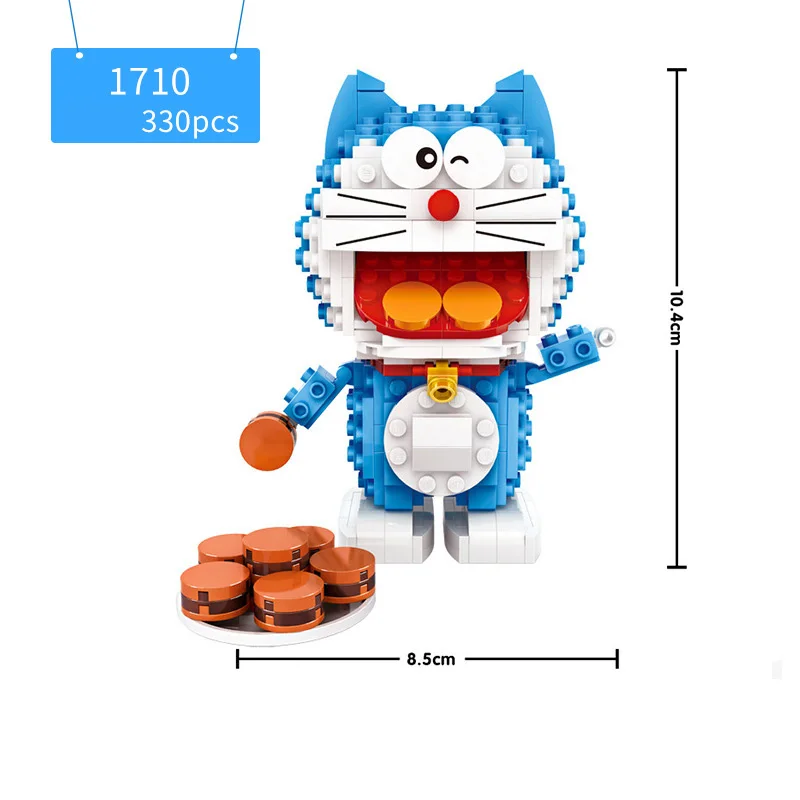 Классический японский мультфильм Дораэмон изображение создатель Строительные кирпичи Dorami Роботизированная кошка Мини блоки, конструктор игрушки для детей Подарки