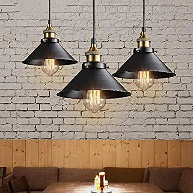 

Vintage Fixture Ceiling Lamp Iron Retro Pendant Light Industrial Chandelier (Bulbs not Included)