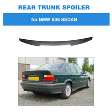 Для BMW 3 серии E36 седан 1991-1998 багажник спойлер из углеродного волокна заднее крыло крышка багажника