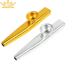 Musical Instrument Metal Kazoo with Flute Diaphragm 2 Colors Optional