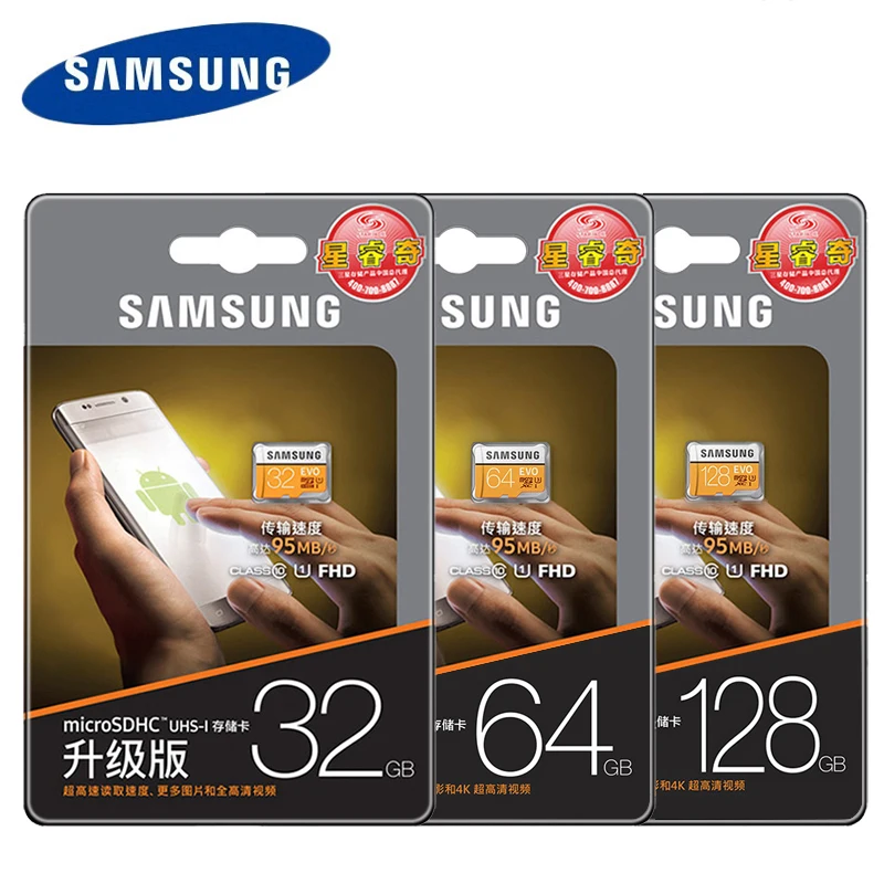 Карта памяти SAMSUNG Micro SD 256 ГБ 32 ГБ 64 Гб 128 ГБ 512 ГБ SDHC SDXC класс EVO+ класс 10 C10 UHS TF SD карты транс флэш Microsd