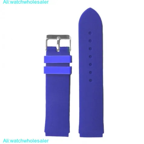 22mm Stylish Blue  Silicone Jelly Rubber Unisex Watch Band Straps WB1061E22JB