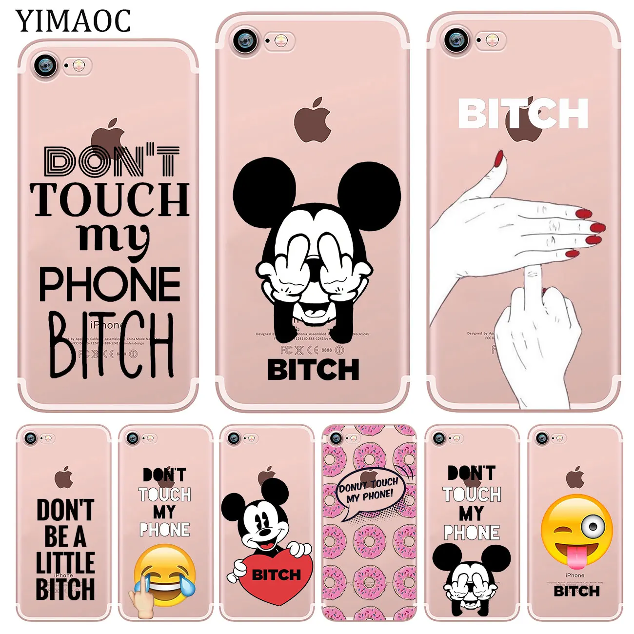 YIMAOC Bitch Don't touch my phone Мягкий силиконовый чехол для телефона для iPhone XR X XS 11 Pro Max 5 5S SE 6 6S 7 8 Plus 10