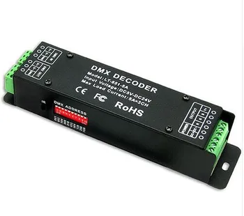 

LT-851-5A DMX-PWM Constant Voltage Led decoder DC5-24V input 5A*3Channel output