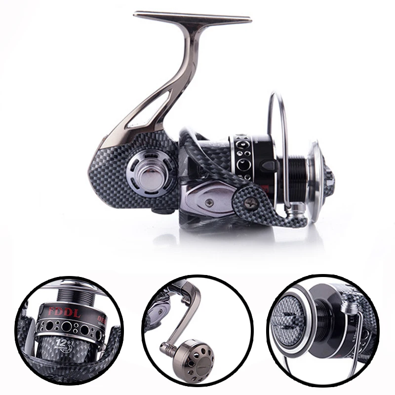

5.2:1 12+1BB Fly Fishing Reel Aluminum alloy Metal body Fishing Reels Spinning Wheel Carretilha de pesca molinete Shimano