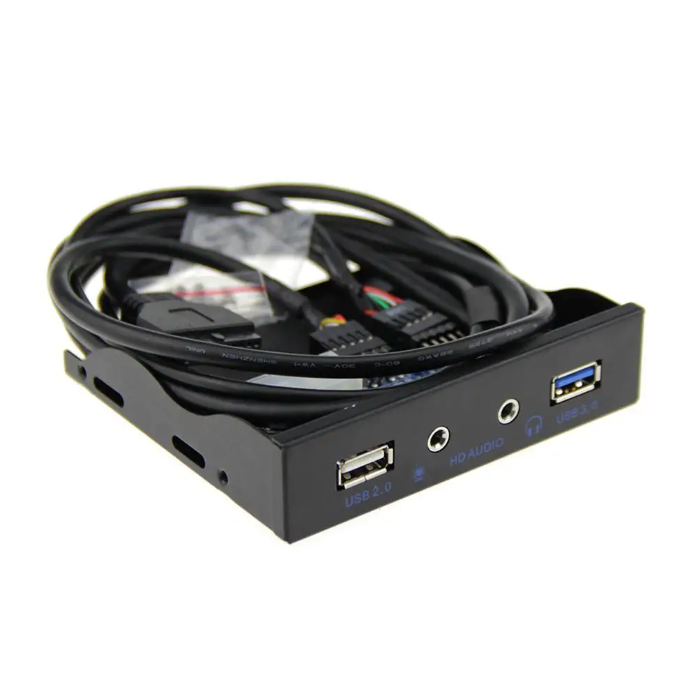 حار USB 3.0 2.0 HD الصوت قرص مرن خليج محور Mic PC الجبهة لوحة ملحقات الكمبيوتر حار USB 3.0 2.0 HD الصوت قرص مرن خليج محور Mic PC الجبهة لوحة ملحقات الكمبيوتر
