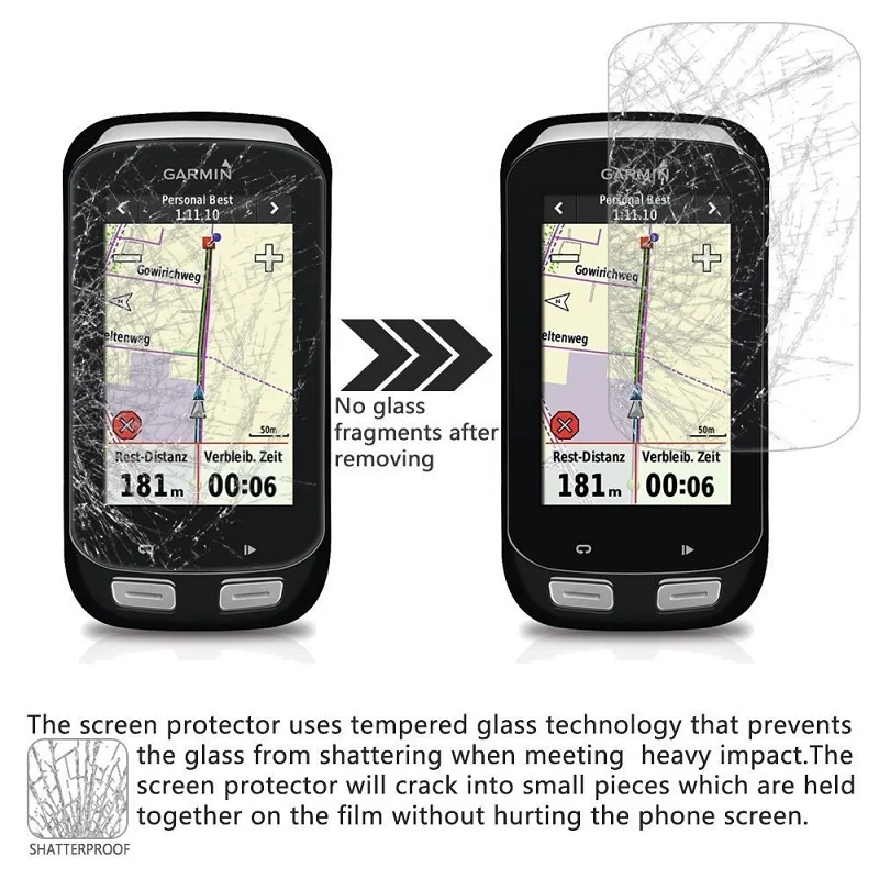 Vskey 50 шт. закаленное Стекло для Garmin Edge 830 820 530 520 130 1030 1000 Экран протектор gps защитная пленка