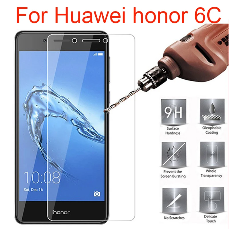 

9 H Tempered Glass For Huawei Honor 6C DIG-L21 Screen Protector For Huawei Honor6C 6 C DIG-L01 Proof-Guard Protective Film Case
