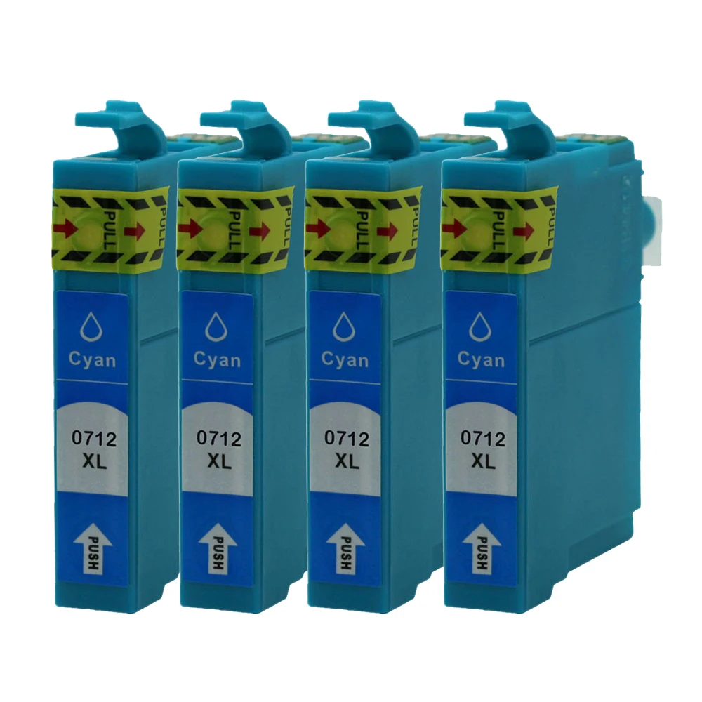 Картриджи чернильные 4PK T0712 для Epson SX218 SX515W SX400 SX200 SX610FW BX3450F D78 D92 D120 DX4000 DX4050 DX4400 DX4450