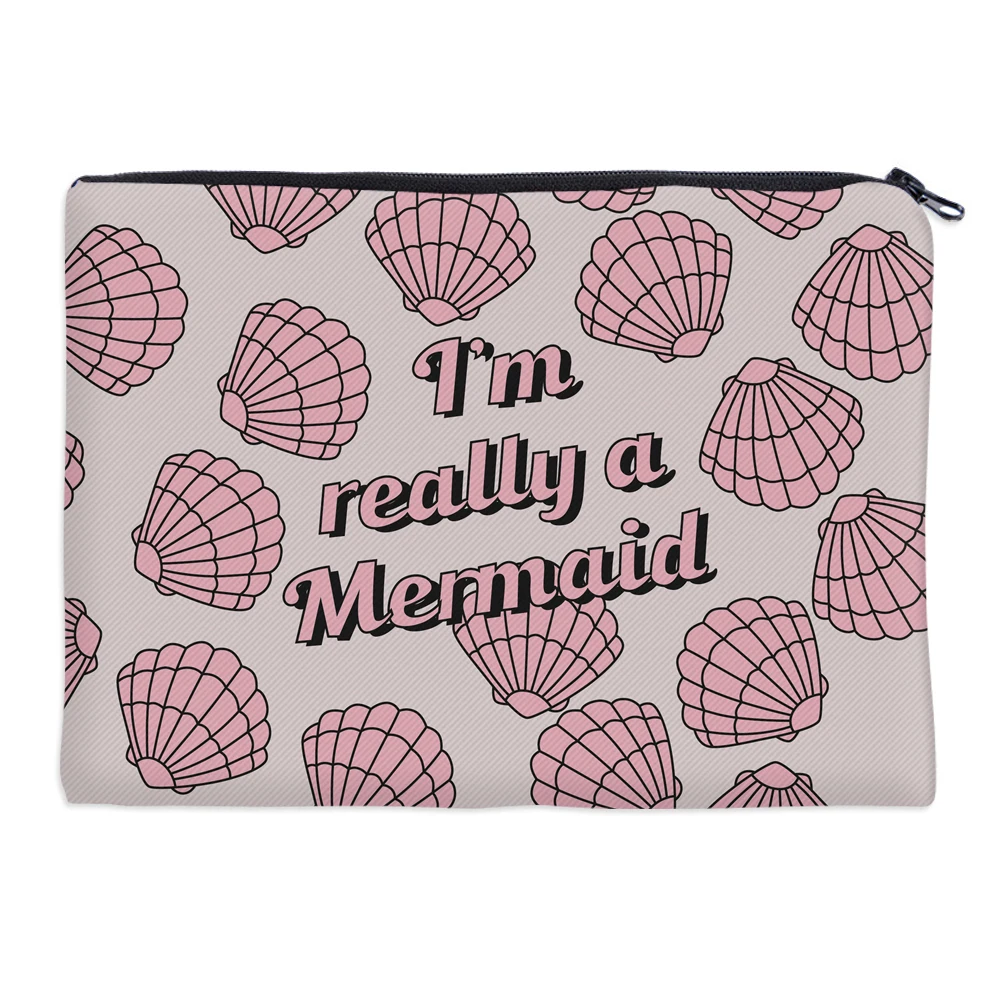 Сумка для макияжа BBL 3D с принтом I'm Real a Mermaid женщин органайзер косметики С