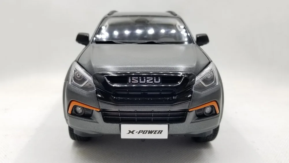 1:18 литая модель для ISUZU MU-X X-power матовый черный Внедорожник игрушечный автомобиль миниатюрная Коллекция подарков MUX MU X