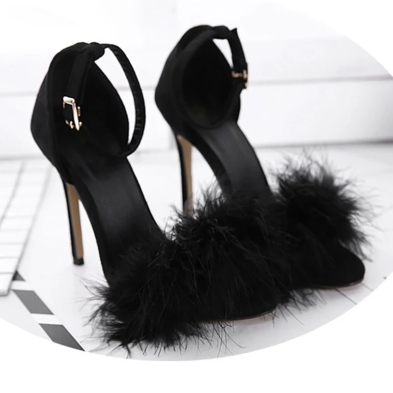 Женские туфли лодочки на тонком каблуке 11 см|sandals high heels|sandals highfeather sandals |