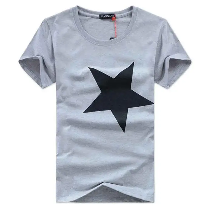 Jaycosin t-shirt 2019 Новая модная футболка с короткими рукавами и принтом из пяти звезд мужская хлопковая Повседневная футболка Летняя скейтерская ...