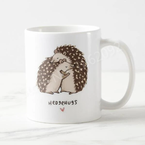 Funny Hedgehog Love Coffee Mug Cup Novelty Hedgehug Hug Tea Mugs Cups  Creative Cute Kawaii Anniversary Valentine Gift Wedding - Mugs - AliExpress