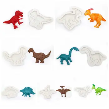 

New Arrival Dinosaur Silicone Mold Cake Fondant Tool Lace Soap Diy Kitchen Bakeware Cake Decorating DIY