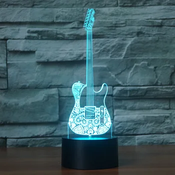 

Musical Instruments Guitar Bass 3D LED Night Light Led Touch Colorful Table Lamp Home Decoration Birthday Christmas Present Gift
